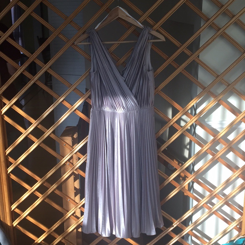 Silver pleated dress
